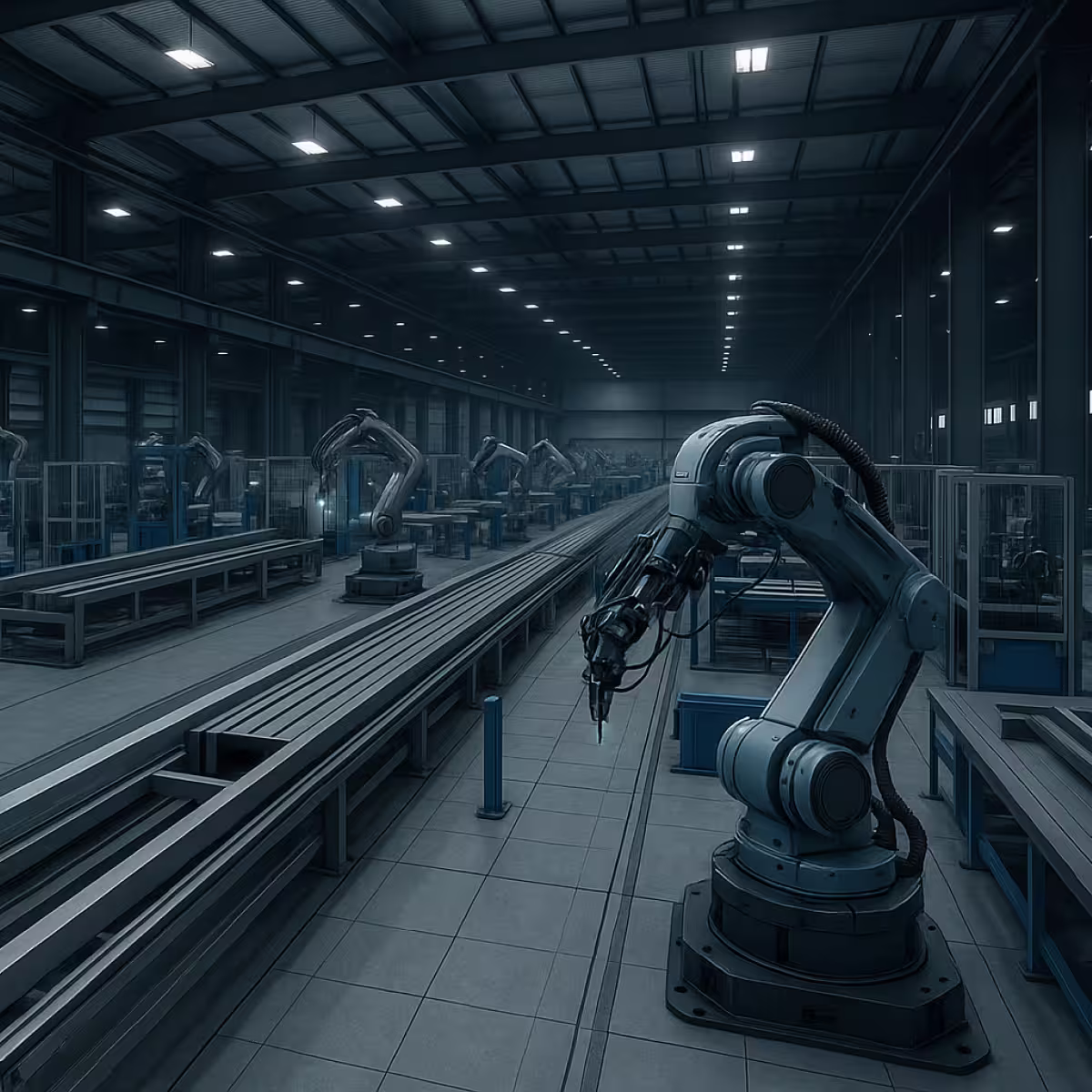 1872 — Automated steel fabrication.