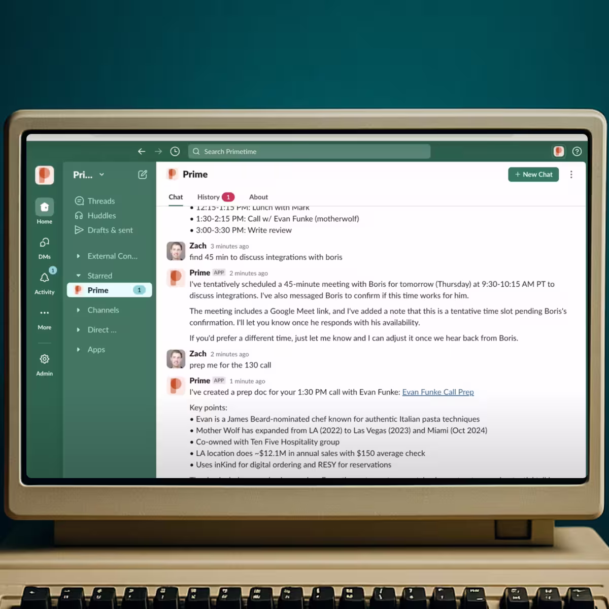 Primetime AI — AI agent for work.